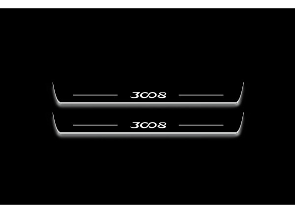 Led door sills Peugeot 3008 II 2016+ (front doors)
