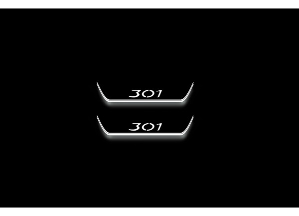 Led door sills Peugeot 301 2012+ (rear doors)