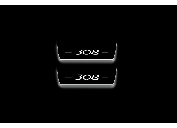 Led door sills Peugeot 308 II 2012-2021 (rear doors) Led door sills Peugeot 308 II 2012-2021 (rear doors)