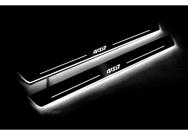 Led door sills Peugeot 4007 2007-2012 (front doors)