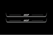 Led door sills Peugeot 407 2004-2010 (front doors)