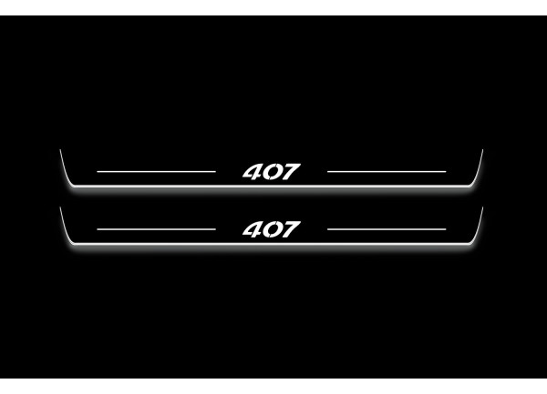 Led door sills Peugeot 407 2004-2010 (front doors) Led door sills Peugeot 407 2004-2010 (front doors)
