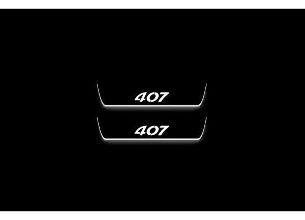 Led door sills Peugeot 407 2004-2010 (rear doors) Led door sills Peugeot 407 2004-2010 (rear doors)