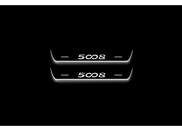 Led door sills Peugeot 5008 II 2017-2024 (rear doors)