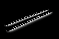 Led door sills Porsche Cayenne III 2017+ with logo "Cayenne GTS" (front doors)