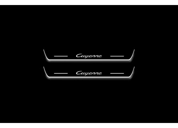Led door sills Porsche Cayenne III 2017+ (rear doors)