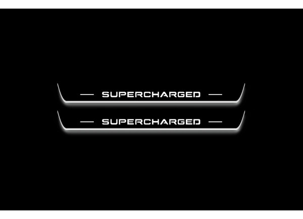 Led door sills Range Rover IV 2012-2022 with logo Supercharged (front doors)