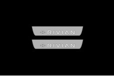 Led door sills Rivian R1S 2022+ with logo Rivian (rear doors)