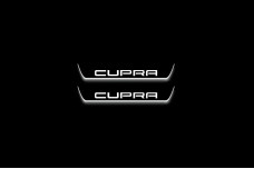 Led door sills Seat Leon III 2013-2020 with logo Cupra (rear doors)