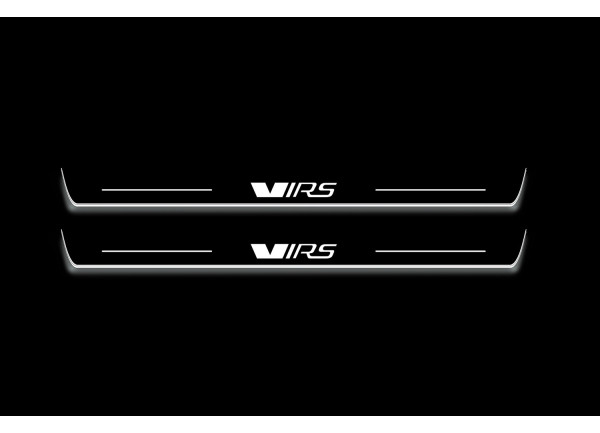 Led door sills Skoda SuperB III 2015-2023 with logo VRS (front doors)