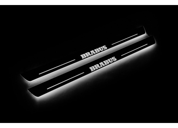 Led door sills Smart Fortwo III 2014+ with logo BRABUS