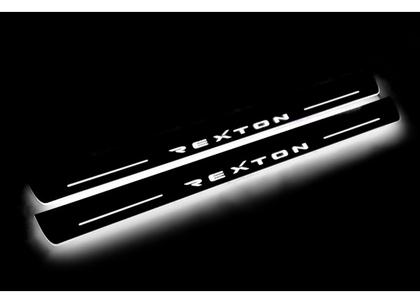 Led door sills SsangYong Rexton II 2006-2012 (front doors)