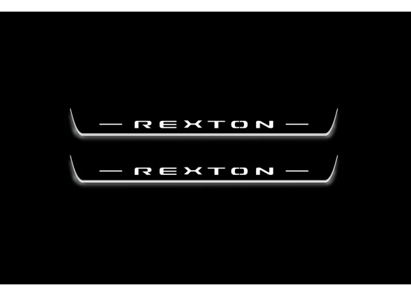 Led door sills SsangYong Rexton III 2017+ (front doors)