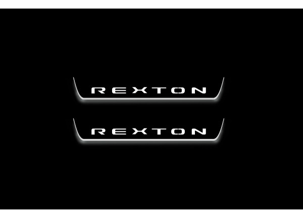 Led door sills SsangYong Rexton III 2017+ (rear doors)