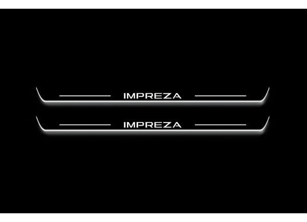 Led door sills Subaru Impreza IV 2011-2016 (front doors) Led door sills Subaru Impreza IV 2011-2016 (front doors)