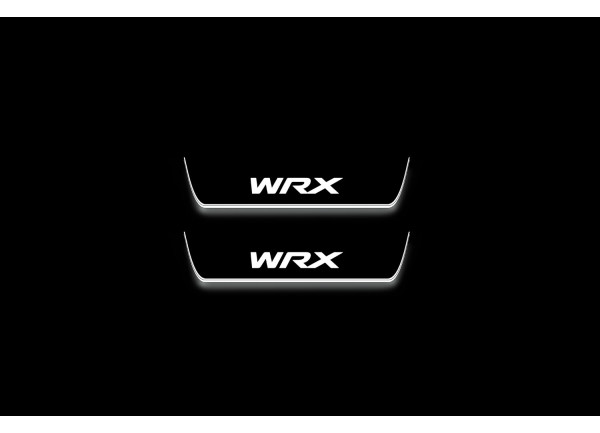 Led door sills Subaru WRX STI V 2016+ with logo WRX (rear doors)