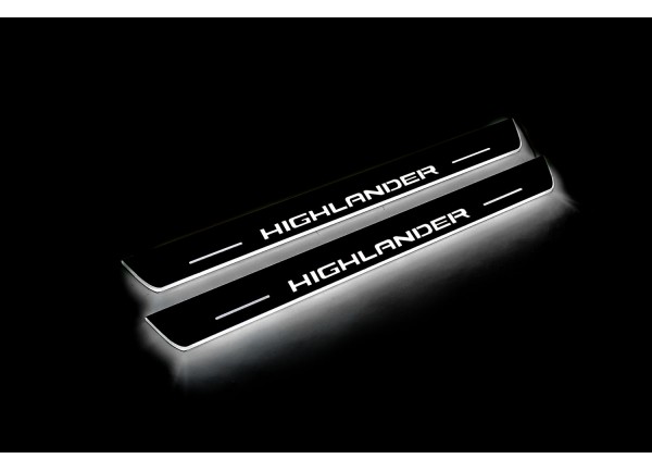 Led door sills Toyota Highlander IV 2019+ (front doors) Led door sills Toyota Highlander IV 2019+ (front doors)