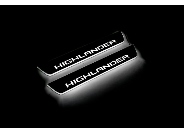 Led door sills Toyota Highlander IV 2019+ (rear doors) Led door sills Toyota Highlander IV 2019+ (rear doors)