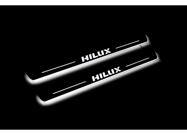 Led door sills Toyota Hilux VIII 2015-2025 (front doors) Led door sills Toyota Hilux VIII 2015-2025 (front doors)