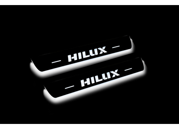Led door sills Toyota Hilux VIII 2015-2025 (rear doors) Led door sills Toyota Hilux VIII 2015-2025 (rear doors)