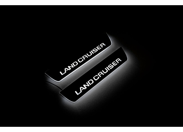 Led door sills Toyota Prado 250 2023+ with logo Land Cruiser (rear doors) Led door sills Toyota Prado 250 2023+ with logo Land Cruiser (rear doors)