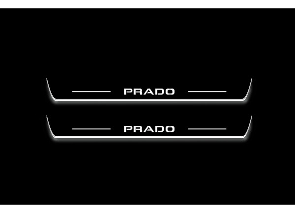 Led door sills Toyota Prado 250 2023+ with logo Prado (front doors) Led door sills Toyota Prado 250 2023+ with logo Prado (front doors)