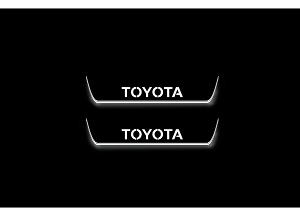 Led door sills Toyota Prado 250 2023+ with logo Toyota (rear doors) Led door sills Toyota Prado 250 2023+ with logo Toyota (rear doors)