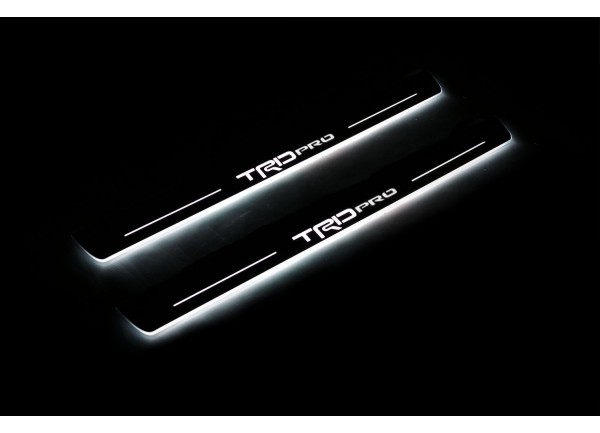 Led door sills Toyota Tacoma III 2016-2024 with logo "TRDpro" (front doors) Led door sills Toyota Tacoma III 2016-2024 with logo "TRDpro" (front doors)