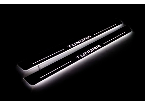 Led door sills Toyota Tundra III 2014-2021 (rear doors) with logo Tundra (CrewMax) Led door sills Toyota Tundra III 2014-2021 (rear doors) with logo Tundra (CrewMax)