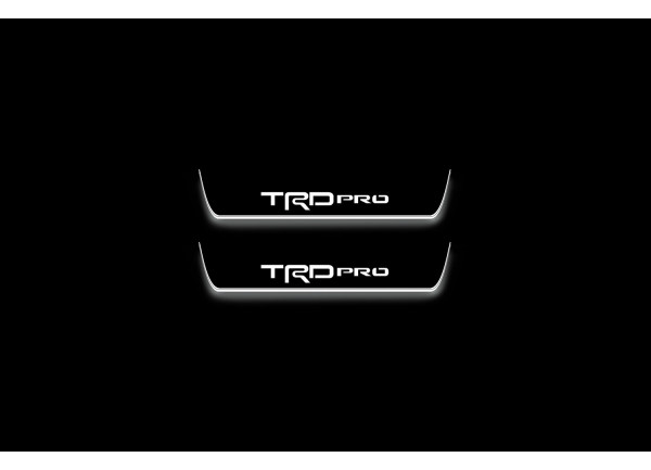 Led door sills Toyota Tundra II 2007-2013 with logo "TRDpro" (rear doors) Led door sills Toyota Tundra II 2007-2013 with logo "TRDpro" (rear doors)