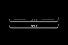 Led door sills Volkswagen Golf VIII 2020+ with logo GTI (front doors)