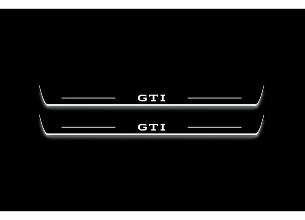 Led door sills Volkswagen Golf VIII 2020+ with logo GTI (front doors)