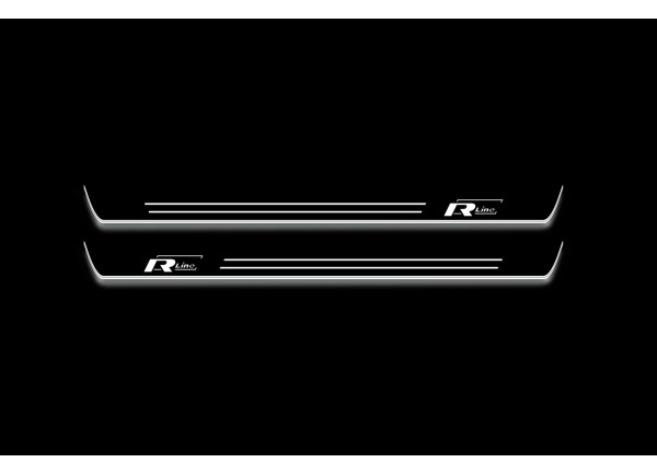 Led door sills Volkswagen Tiguan II 2016-2024 with logo R-Line (front doors) Led door sills Volkswagen Tiguan II 2016-2024 with logo R-Line (front doors)