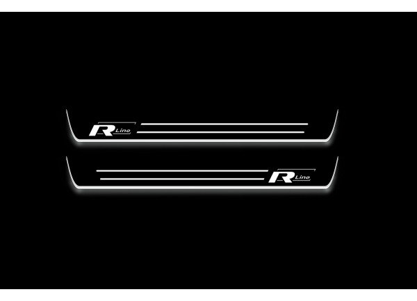 Led door sills Volkswagen Touareg II 2010-2018 with logo "R-Line" (front doors)