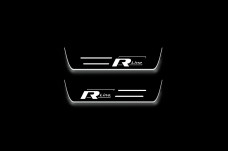 Led door sills Volkswagen Touareg II 2010-2018 with logo "R-Line" (rear doors)
