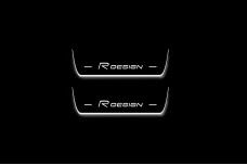 Led door sills Volvo XC90 II 2015+ with logo Rdesign (rear doors)