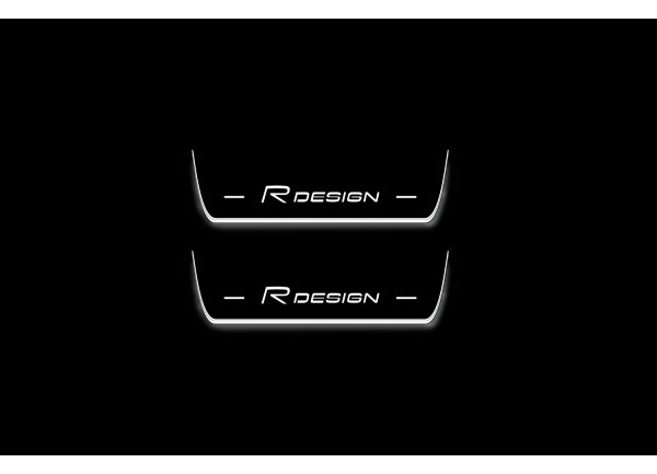 Led door sills Volvo XC90 II 2015+ with logo Rdesign (rear doors)