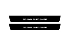 Led door sills Jeep Grand Cherokee IV 2010-2021 with logo Grand Cherokee - (type ZBS) (front doors)