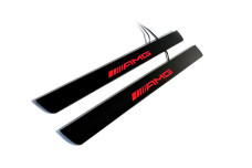 Led door sills Mercedes GLA X156 2014+ with logo AMG (front doors) - (type ZBS)