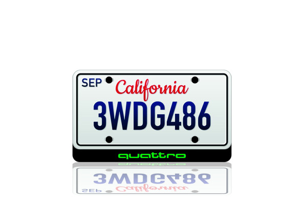 LED License Plate Badge for Quattro (USA type)