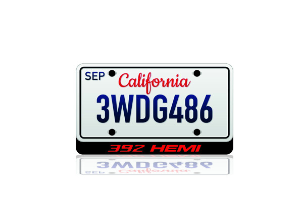 LED License Plate Badge for 392 HEMI (USA type)