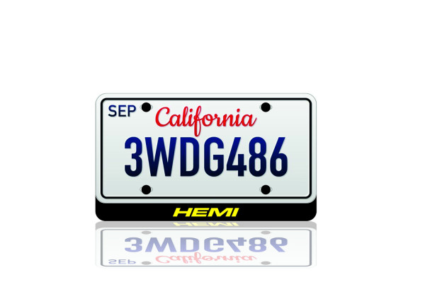 LED License Plate Badge for HEMI (USA type)