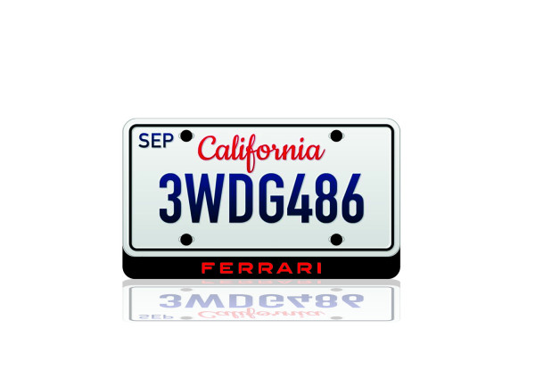 LED License Plate Badge for Ferrari (USA type)
