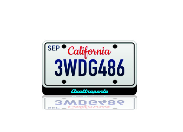 LED License Plate Badge for Quattroporte (USA type)