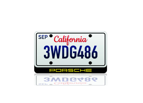 LED License Plate Badge for Porsche (USA type)