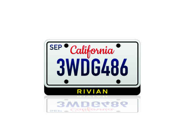 LED License Plate Badge for Rivian (USA type)