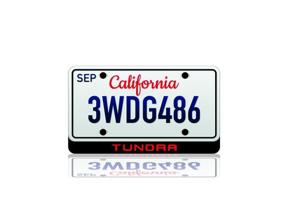 LED License Plate Badge for Toyota Tundra III (USA type)