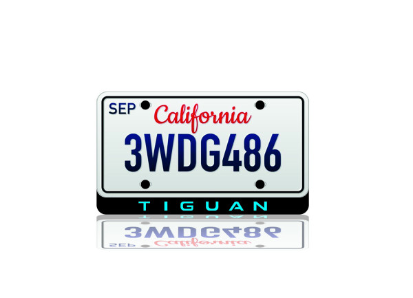 LED License Plate Badge for Volkswagen Tiguan III (USA type)