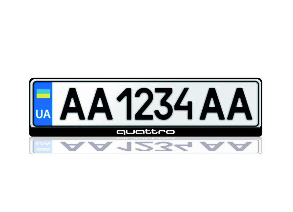 License Plate Frame for Quattro (Europe type)