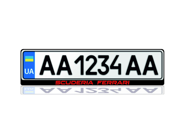 License Plate Frame for Scuderia Ferrari (Europe type)